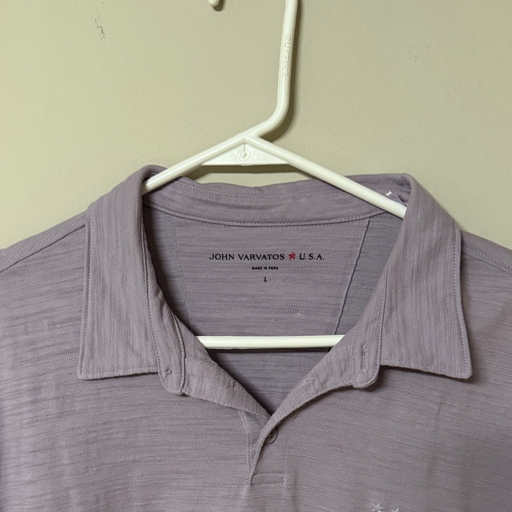 John Varvatos Men's Lavender Polo Shirt